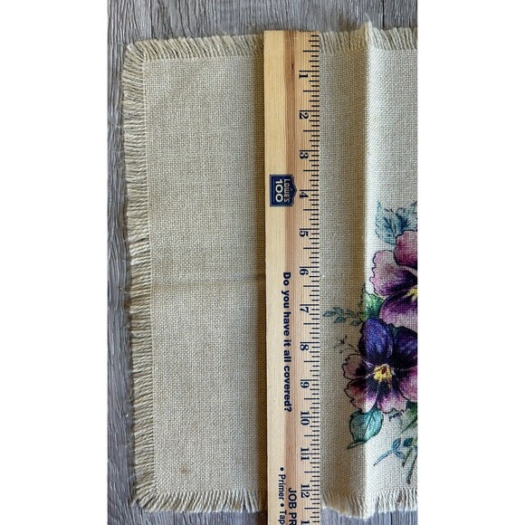 Vintage Floral Linen Napkin Handkerchief Boho Cottage Country - Picture 5 of 5